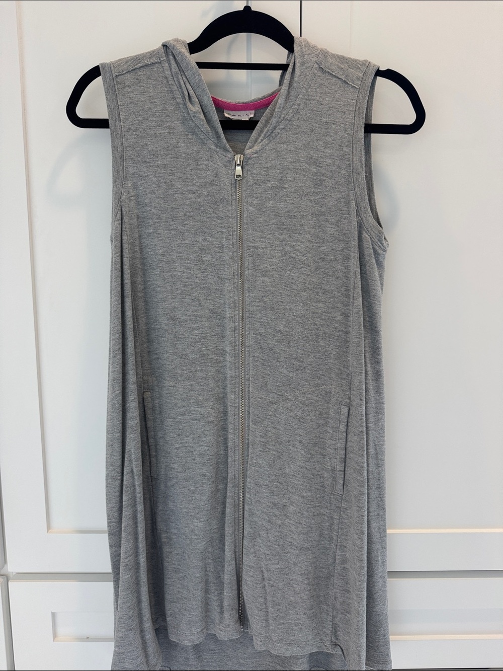 Akini Gray Zip Up Cover Up